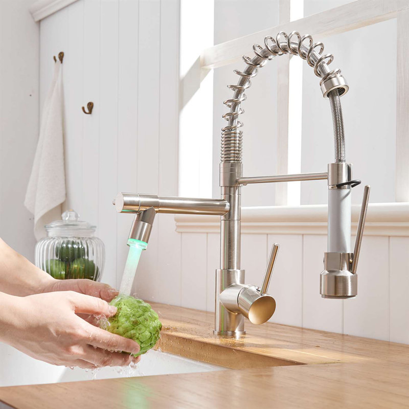 Commercial Style Pull Down Sprayer Kitchen Faucet