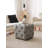 Stylish Grey Pouffe, 18.9 x 18.9 x 18.9 Inches | 100% Wooden Frame, Soft Linen Fabric | Versatile Seating & Decor for Living Room, Bedroom, and Office | Perfect for Cozy Spaces and Modern Design-171872180