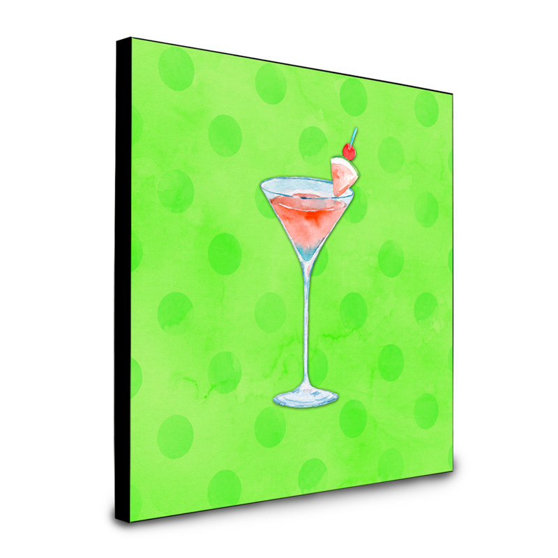 Panneau mural martini art Dorning, Vert