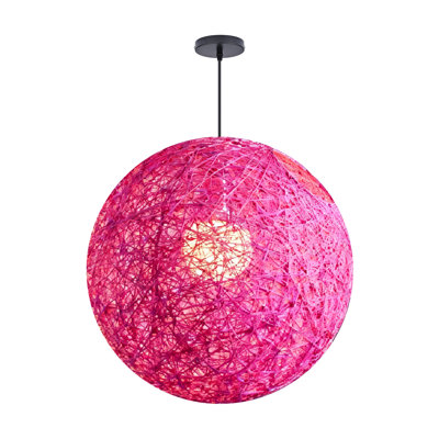Luminaire suspendu sphère 1 lumière blanc