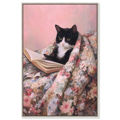Décoration murale pour chat, "Cat Nap Series IV" par Art Remedy, cadre argenté, 10 x 15