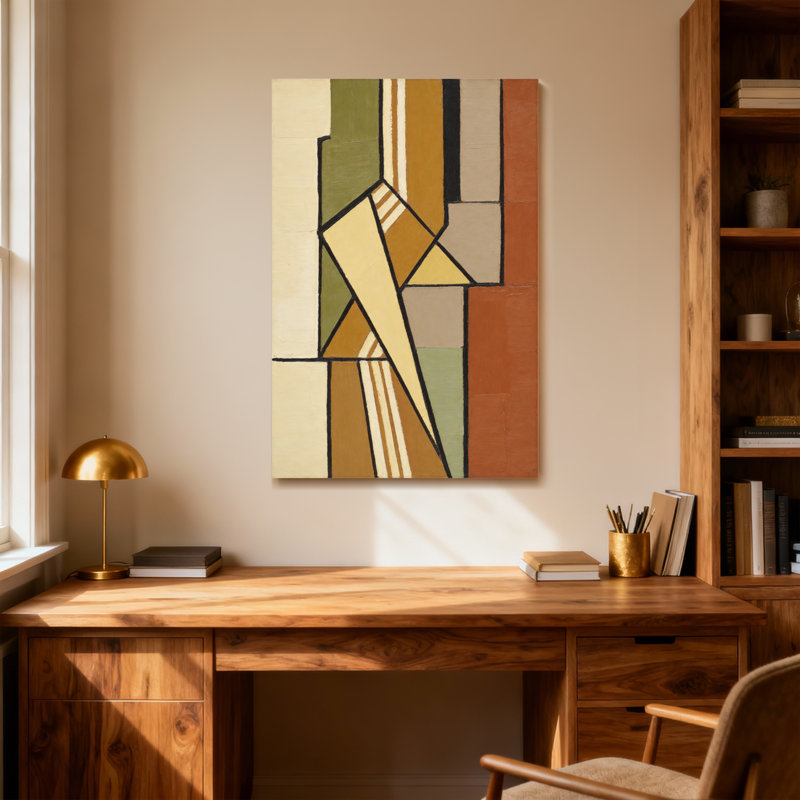 Formes géométriques abstraites, art abstrait, H 18 po x l 12 po