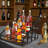 4-Tier Coffee Syrup Rack Organizer For Liquor Bottles, Spices, And Kitchen Condiments - Durable Metal Frame With Rustic Wood Base - Space-Saving Design Holds 16 Bottles
