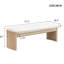 Repose-pieds beige en bois d'hévéa sans dossier de 51,5 pouces, siège confortable et relaxant, s'adapte à un décor simple, pour le couloir de la chambre