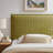 Camille Checkered Linen Blend Twin Size Headboard In Artichoke Windowpane Check-338767003-338767002