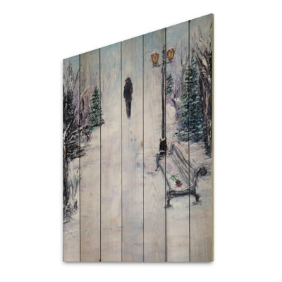Alone In Park - reproduction traditionnelle sur bois