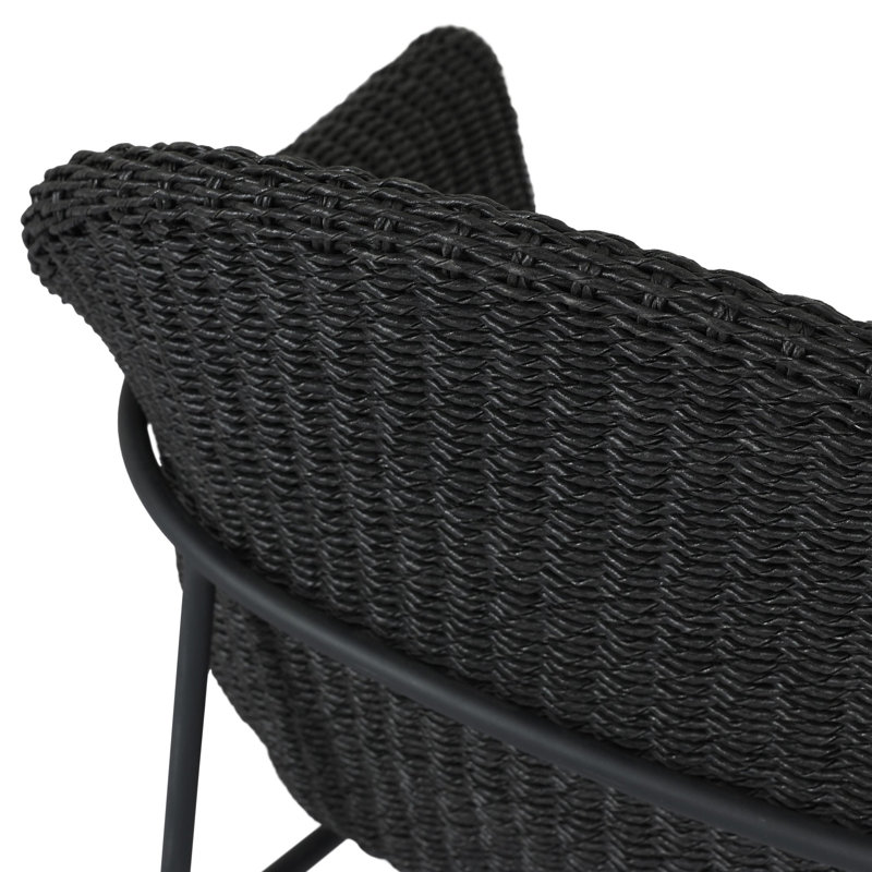Suerte Outdoor Chair-Faux Black Hyacinth, Arashi Ink