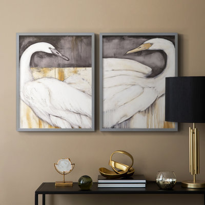 ANIMALS Series CCCLLXXIV - Reproduction encadrée de qualité supérieure - prête à être accrochée - aucun clou requis - aucun clou requis