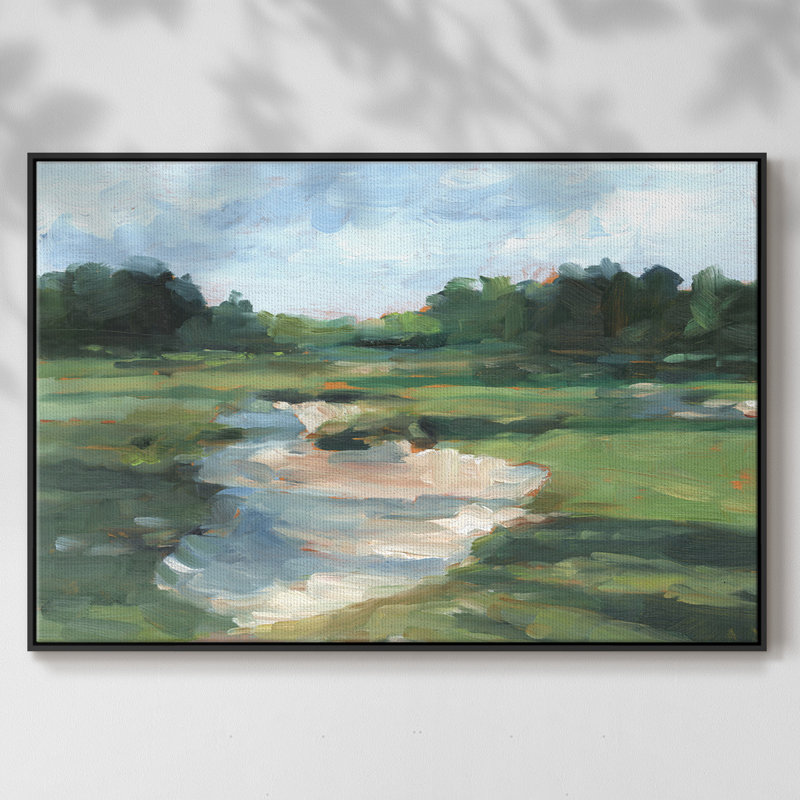 " Golf Course Study I ", Black, 27" H x 41" W x 2" D