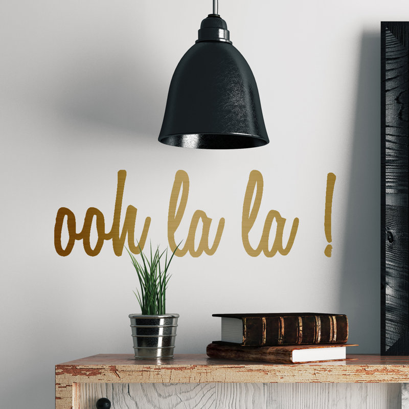 Ooh La La Wall Sticker, Gold