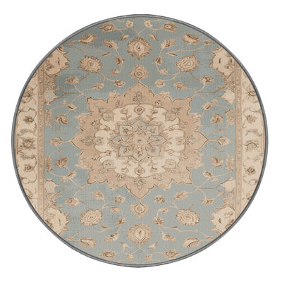 Machine Washable Tabriz Gray Area Rug
