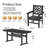 Outdoor Patio Dining Set All Weather HDPE Dining Set Poly Dining Set Rectangular Table  6 - Person-269010295-269010292