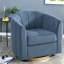 Chaises d'appoint pivotantes avec rangement, base en bois de chenille, maison moderne
