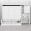 Lit escamotable multifonctionnel avec canapé, bureau et armoire de rangement, conception pliable peu encombrante