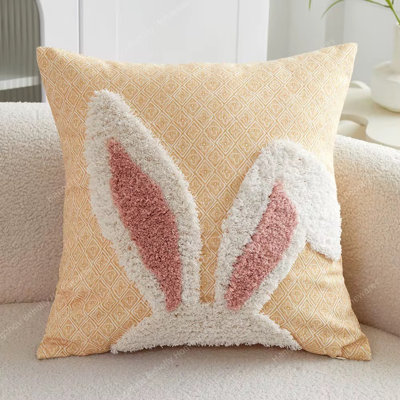 Easter Bunny Ear Throw Pillow Cover