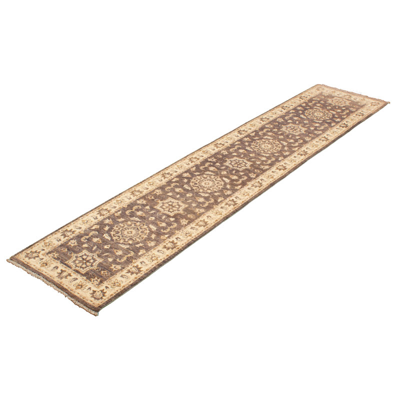 Tapis de couloir en Tapis décoratif laine noué à la main de conception unique 2 pi 6 po x 12 pi 1 po Deshea New Age
