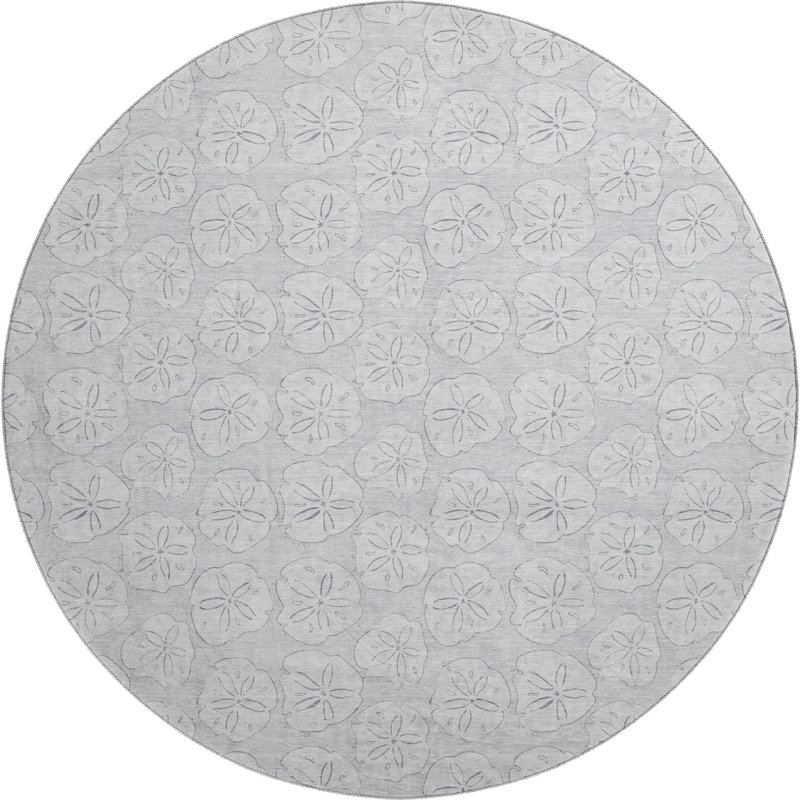 Tapis lavable à la machine de qualité supérieure Mayfield AMF189, Gris, Rond 8 pi