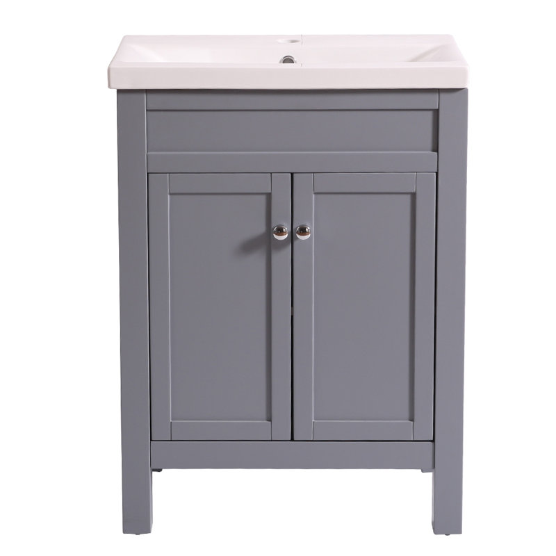 Avarey 615mm Single Bathroom Vanity with Integrated Ceramic Basin