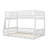 Full XL Over Queen Bunk Bed With Ladder & Safety Rails, Wooden Bunk Bed Suitable For Guestroom