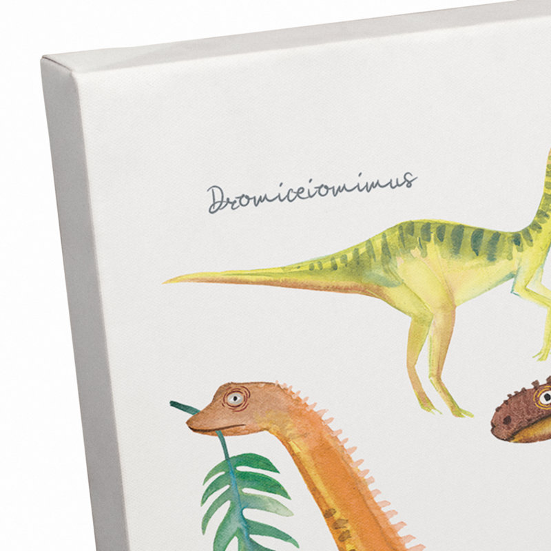 «Dino World», reproduction sur toile, H 20 po x l 24 po x P 1,25 po