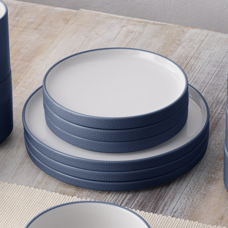 Assiettes à salade en pierre Norortake Colortex, 7 1/2 po, Bleu