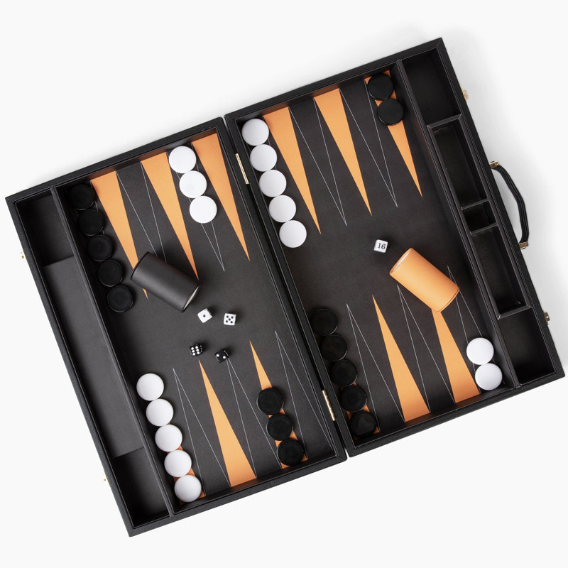 Ensemble de backgammon en cuir de qualité supérieure | Ensemble de backgammon en cuir | Jeu de société Designer Vintage
