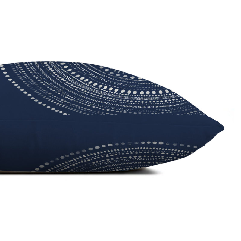 Circle Dot Outdoor Square Pillow Cover & Insert, Blue