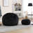 Watban 41.3'' Wide Tufted Chenille Compression Barrel Accent Chair and Ottoman-169288267