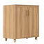 Ensemble de meuble-lavabo simple 30,01 po avec plateau en bois massif Poneto
