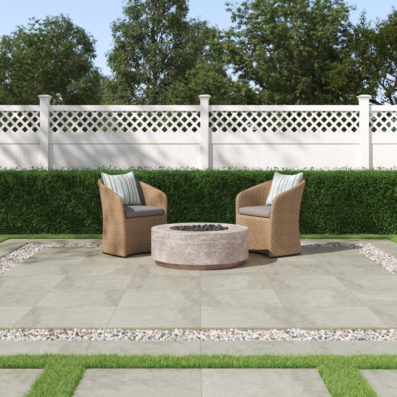Pavé en porcelaine mate 24 po x 24 po x 0,79 po Duravia (8 pieds carrés / unité, 2 pièces), Velaro taupe