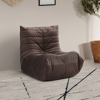 Chaise rembourrée en velours Rachel