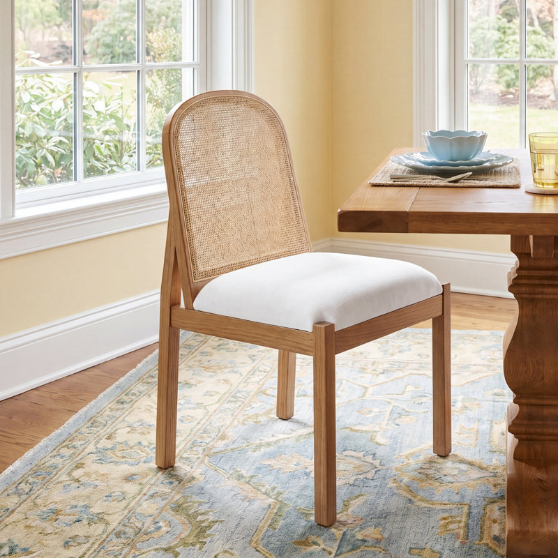Wooley Caigan Cane Dining Chair, Brushed Ebony