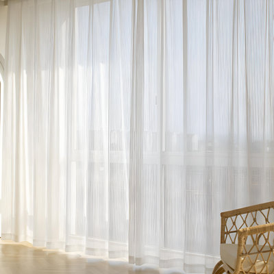 Dreamy Blinds Curtain - Vertical Sheer Curtain, French Luxury, Light Filtering & Non-See-Through, For Living Room, Bay Window & Balcony