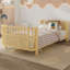 Lit plateforme double en bois pour enfants avec rampes, un lit double en fer avec rampes, adapté aux filles et aux garçons,-470420331-470420330