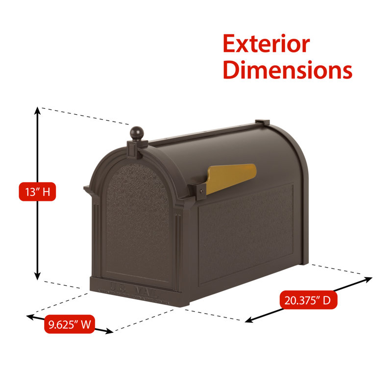 Premium Package Post Mounted Mailbox, Yes, Bronze