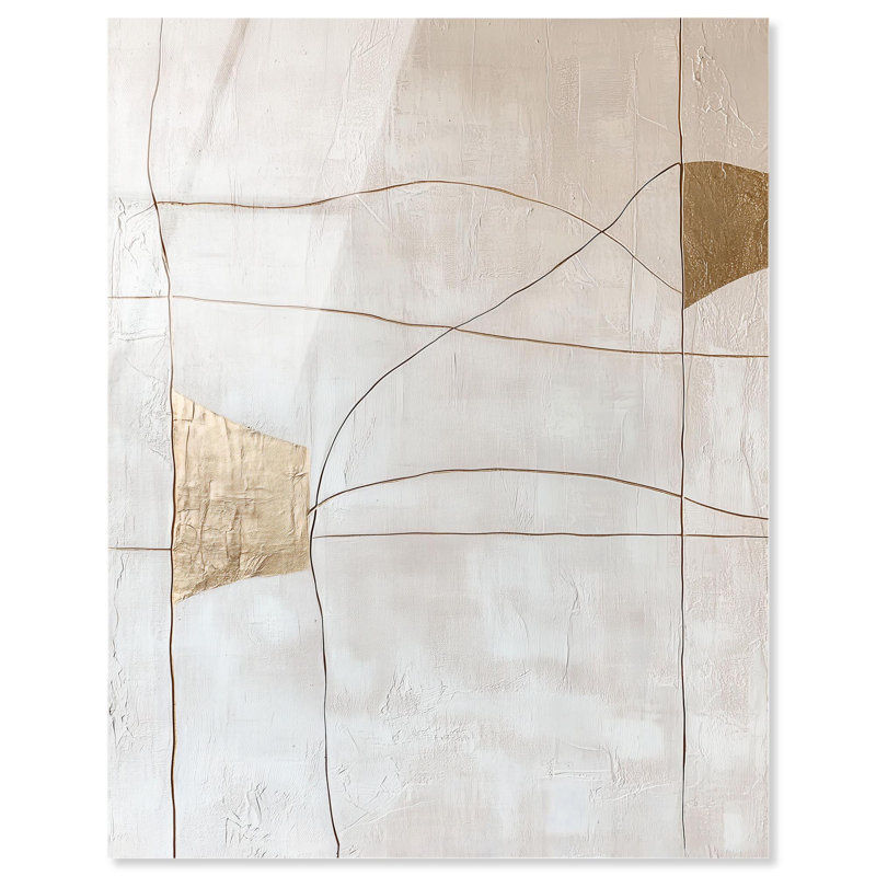 Imprimé acrylique structuré II, décor minimaliste par Art Remedy, H 45 po x l 36 po