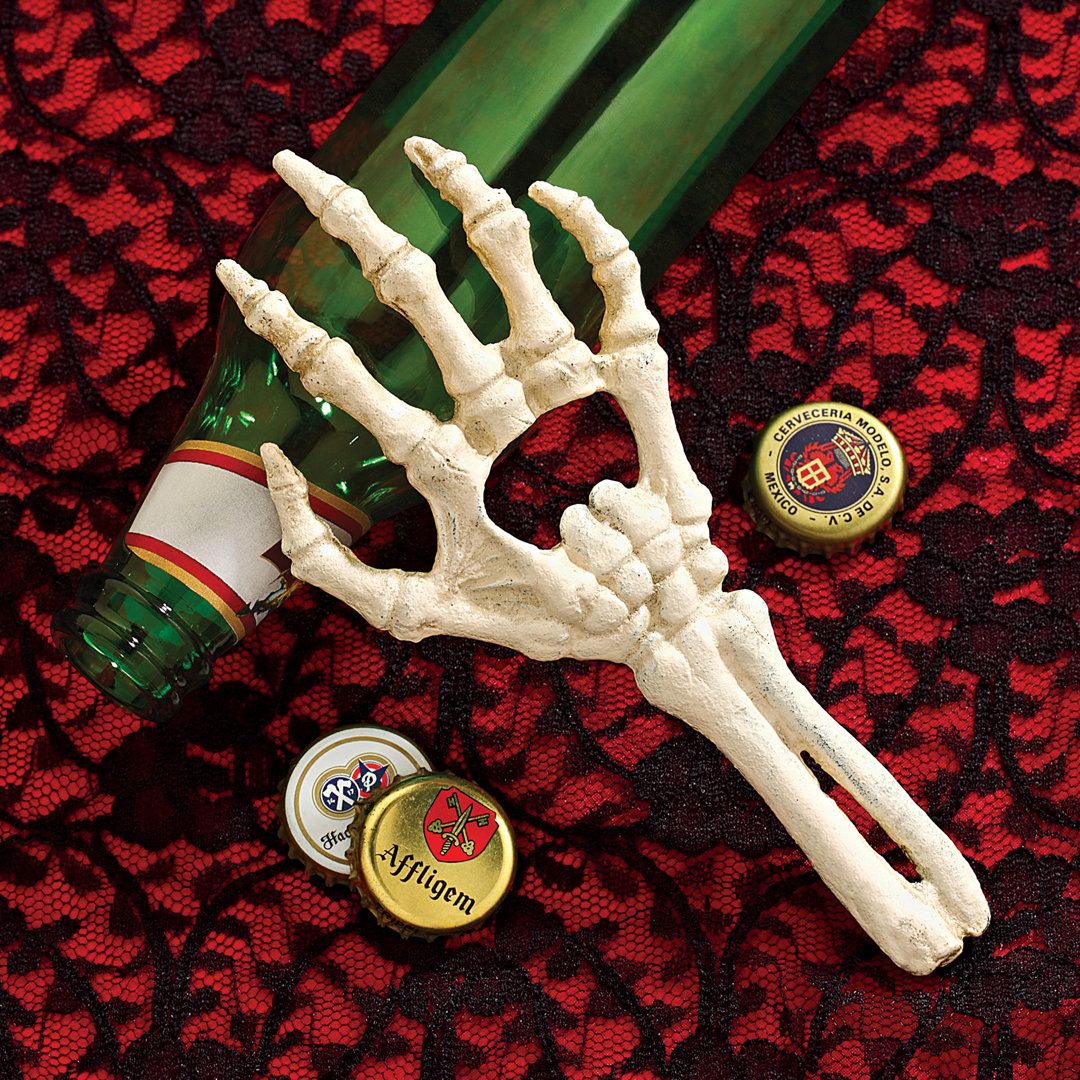 Skeleton Ghost Hand Bottle Opener Design Toscano