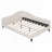 L-Shaped Linen Daybed, with Solid Wood Legs-2013007056-2013006894