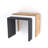 Modern Nesting Table Set (3 Pieces), Anthracite & Oak, 19.7 x 15.7 x 15.0 inches | 100% Melamine Coated Particle Board, Thickness: 0.7 inches | Stylish & Functional for Home Office & Living Spaces