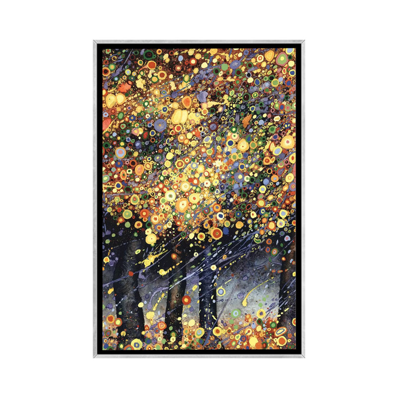 « Tempest » par Maggie Vandewalle-reproduction d’art, H 40 po x l 26 po x P 1,5 po, Toile avec cadre argenté, Pas de tapis