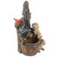 29.8" H Puppies Outdoor Water Fountain with LED Lights and Adjustable Flow