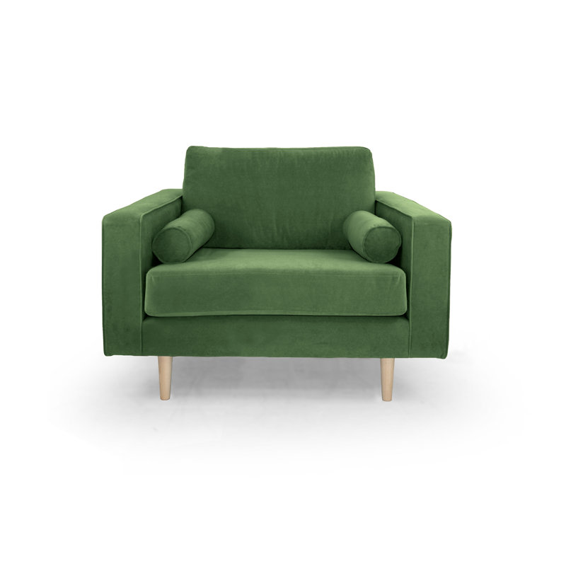 Boubacar Velvet Sofa, Grass Green, 1