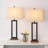 Rogina 28.5" Black Metal Table Lamp Set with USB Type-C Ports and Built-in Outlet-113301797-113301796