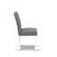 3 Piece Dinner Table Set consists A Dining Kitchen Table and 2 Platinum Grey Polyester Fabric Wood Chairs with Stylish Back- Linen White Finish-306885470-310075274