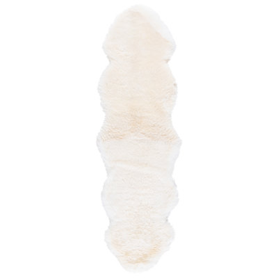 Mera Handmade Sheepskin White Area Rug