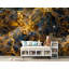 Papier peint abstrait nébuleuse cosmique, galaxie murale or liquide, décor d'espace luxueux, peler et coller céleste-410124691-410124694