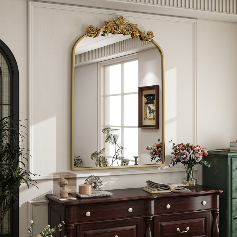 Miroir de salle de bain Baroque, Doré, 38 po x 24 po
