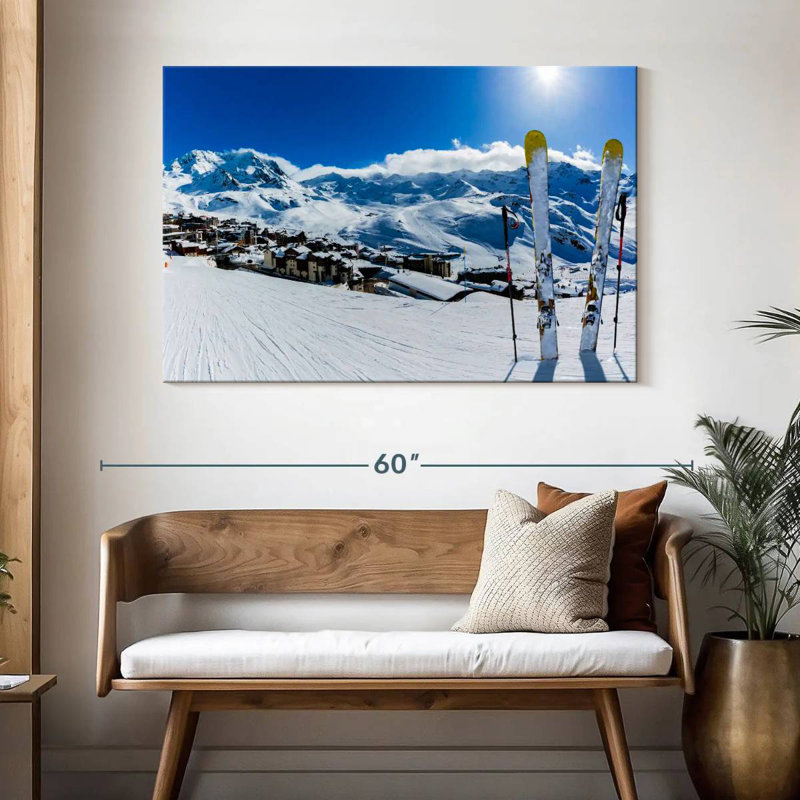 Sirci, journée ensoleillée de ski d'hiver, H 32 po x l 48 po