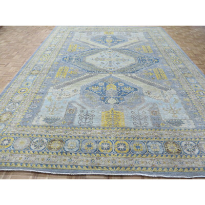 Bywell One-of-a-Kind 9'10" X 13'9" Wool Area Rug in Blue