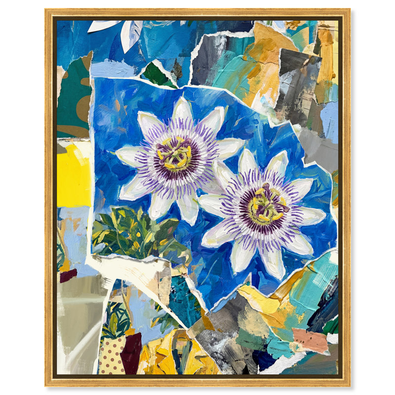 Blue Spring Print by Oliver Gal, 21"H x 25"W, Gold Floater Frame